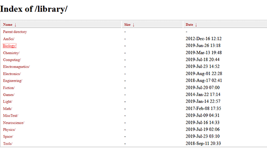 Library dark web tor